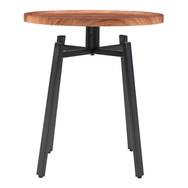 Sidobord Mippeena 54xØ50 cm Svart/Valnöt [en.casa]