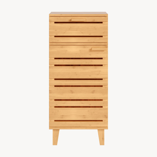Badrumsskåp Epind 75x33x30 cm Bambus Natur [en.casa]