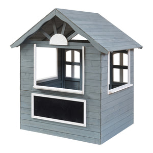 Barnlekshus Vesa 138x120x102 cm Tallträ Grå [casa.pro]