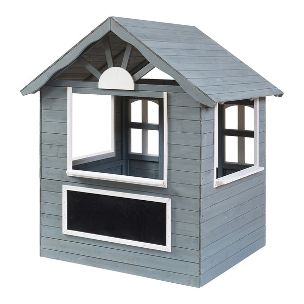 Barnlekshus Vesa 138x120x102 cm Tallträ Grå [casa.pro]
