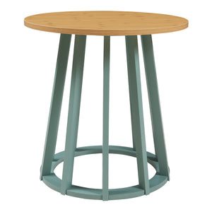 Sidobord Lensuu 48xØ48 cm Pastellgrön/Ek [en.casa]