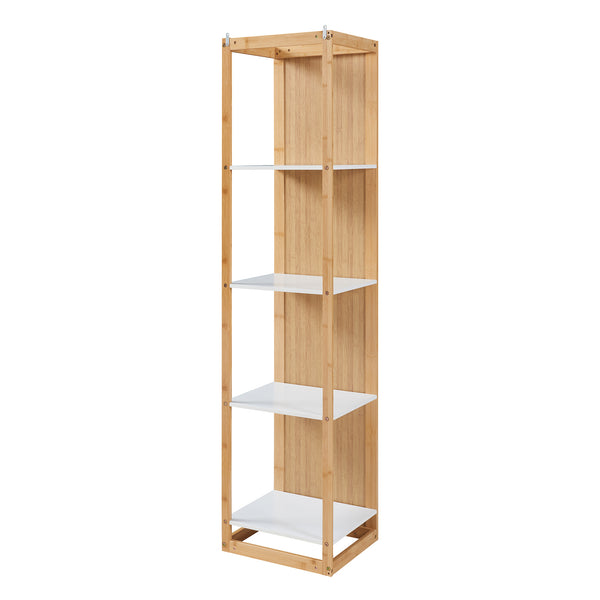 Spegelhylla As 170x40x35 cm Bambus [en.casa]