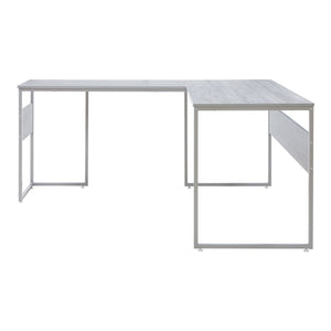 Skrivbord Karlstang L-format 166x120x75 cm Ljusgrå [en.casa]