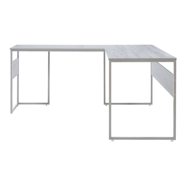 Skrivbord Karlstang L-format 166x120x75 cm Ljusgrå [en.casa]
