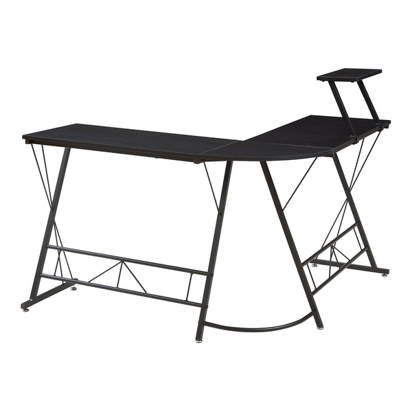Skrivbord Yremso L-format 122x122x98 cm Svart [en.casa]