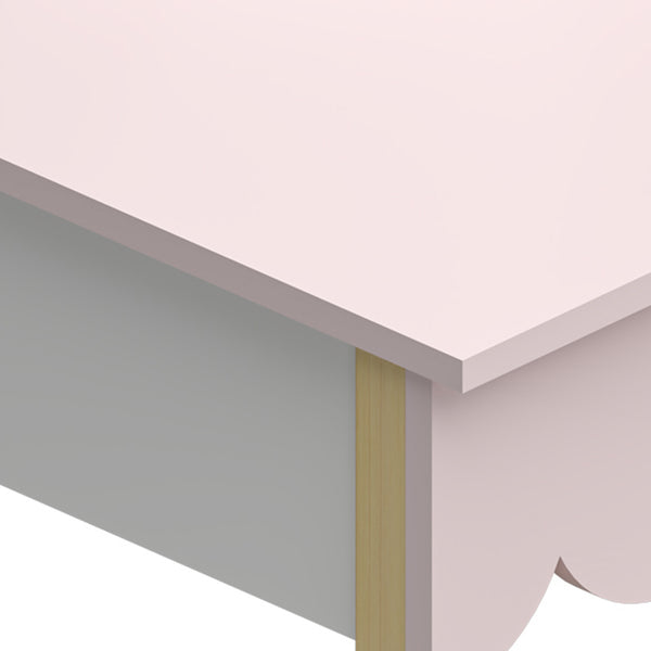 Barnsminkbord med stol Vestnes Cotton Candy/Vit [en.casa]