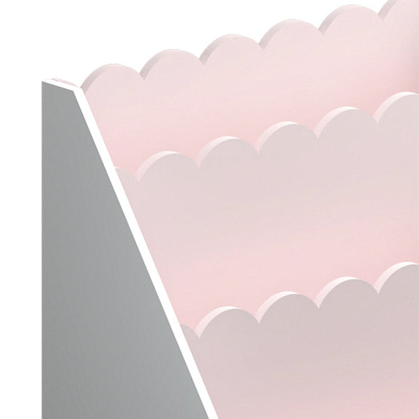 Barnhylla Vestnes 48x61x30 cm Cotton Candy/Vit [en.casa]