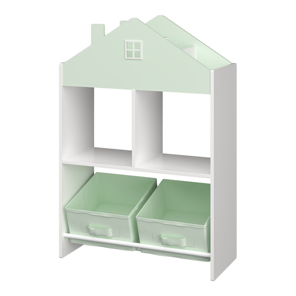 Barnhylla Vipsali 90x60x27 cm Mintgrön/Vit [en.casa]