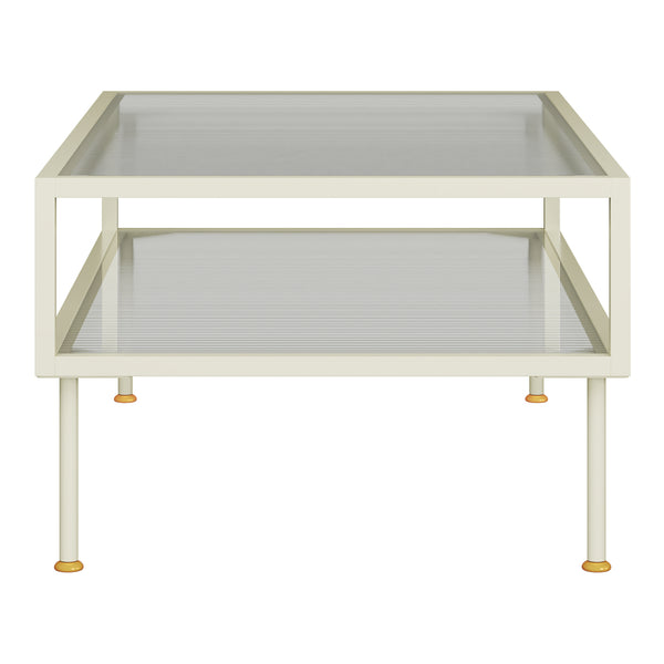 Soffbord Lindau 100x50x46 cm creme [en.casa] 