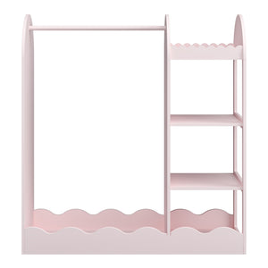 Barnklädhängare Vestnes med spegel 100x94x38 cm Cotton Candy [en.casa]