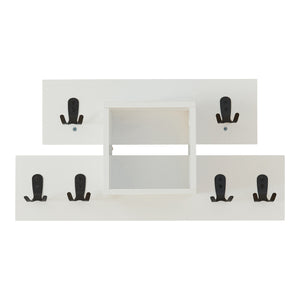 Vägggarderob Vänd med förvaringsfack 32x60x14 cm Vit [en.casa]