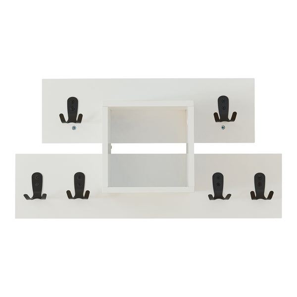 Vägggarderob Vänd med förvaringsfack 32x60x14 cm Vit [en.casa]