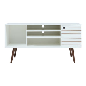 Tv-bänk Vare 130x40x65,5 cm vit [en.casa] 