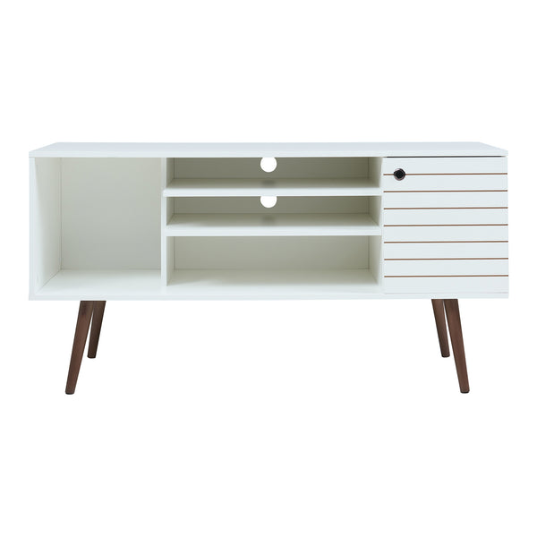 Tv-bänk Vare 130x40x65,5 cm vit [en.casa] 