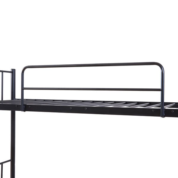Metall-våningssäng Berimma 90x200 cm Svart [en.casa]