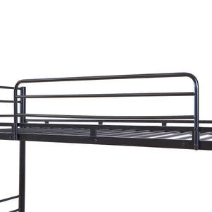 Metall-våningssäng Bevapis 90x200 cm Svart [en.casa]