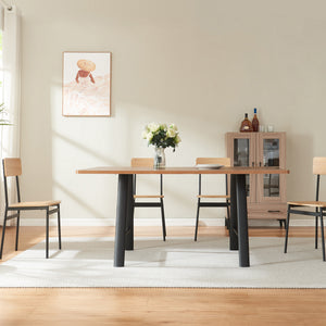 Bordställ 2-pack Hullem stål 72x70x10 cm svart [en.casa]