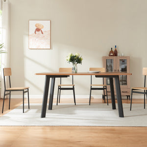 Bordben Hostang 4-pack 50x8x71 cm Svart [en.casa]