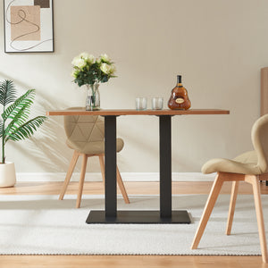 Bordstativ Vadejord stål 70x40x73 cm svart [en.casa]