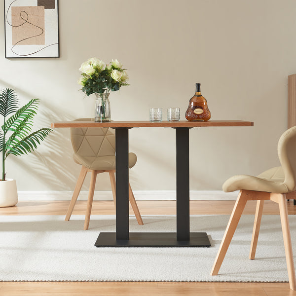 Bordstativ Vadejord stål 70x40x73 cm svart [en.casa]