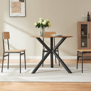 Bordstativ Viserinna stål 94,5x94,5x73 cm svart [en.casa]