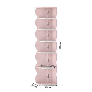 Barnhörnhylla Vestnes 108x27x27 cm Cotton Candy/Vit [en.casa]