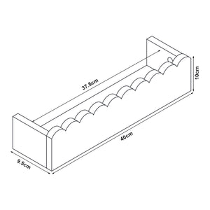 Barnväggshylla 2-pack Vestnes 40x10x10 cm Cotton Candy [en.casa]