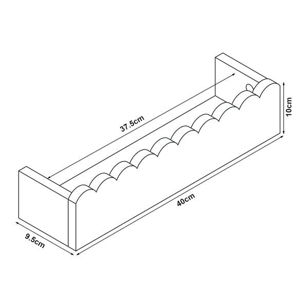 Barnväggshylla 2-pack Vestnes 40x10x10 cm Cotton Candy [en.casa]