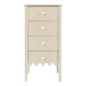 Byrå Luspoo med 4 lådor 82x40x40 cm Krämvit [en.casa]