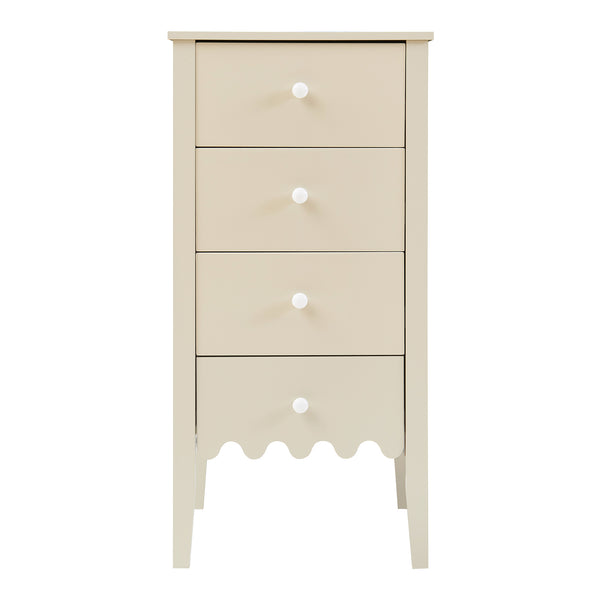 Byrå Luspoo med 4 lådor 82x40x40 cm Krämvit [en.casa]