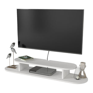 TV-lågt bord hängande Targema 120x30x16 cm Vit [en.casa]