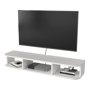 TV-lågt skåp hängande Oundsvas 120x30x19 cm Vit [en.casa]