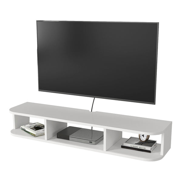 TV-lågt skåp hängande Oundsvas 120x30x19 cm Vit [en.casa]