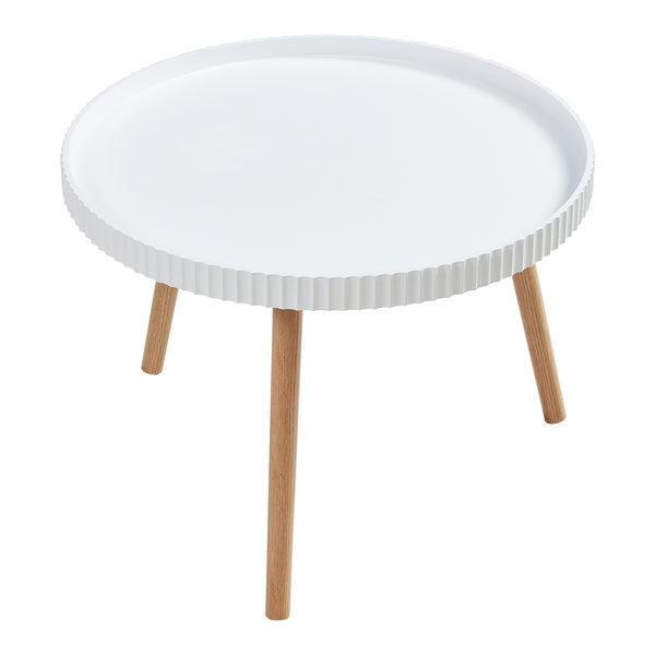 Soffbord Bongard Ø60x45 cm Vit [en.casa]