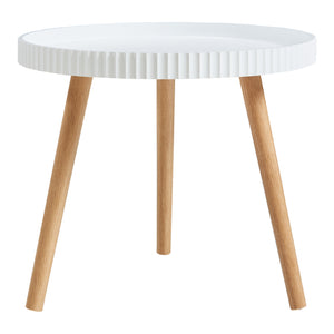 Sidobord Bongard Ø50x45 cm Vit [en.casa]