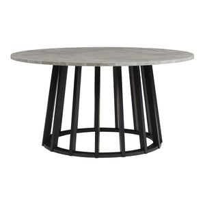 Soffbord Buzzard Ø90x45 cm Svart/Betongutseende [en.casa]