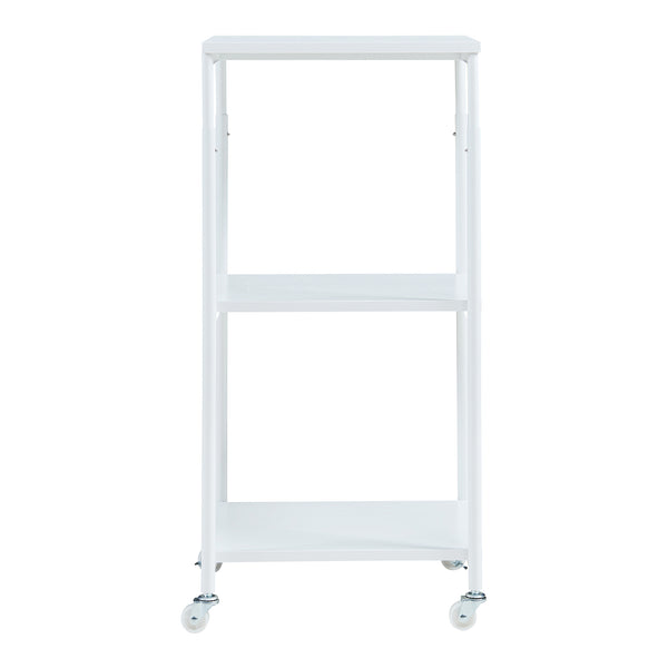 Rullbar skrivbord för skrivare Janertu 82x39x35 cm Vit [en.casa]