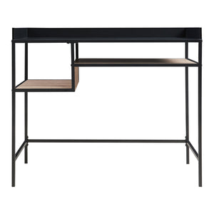 Skrivbord Belana 100x43x82 cm Svart/Eklook [en.casa]