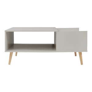 Soffbord Hallevil med låda 106x59x44 cm Ljusgrå [en.casa]