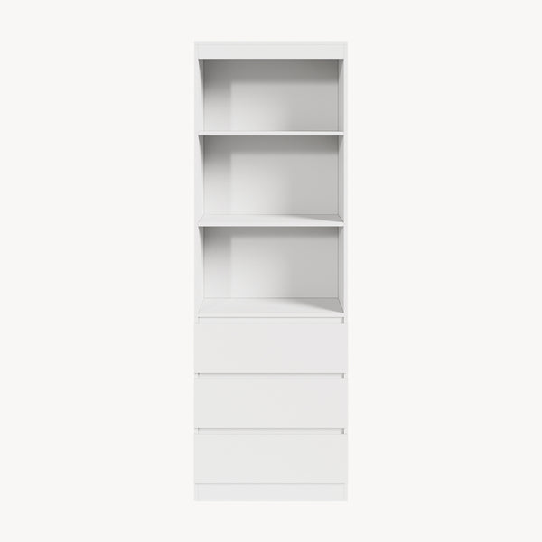 Bokhylla Les 180x60x35 cm vit [en.casa] 