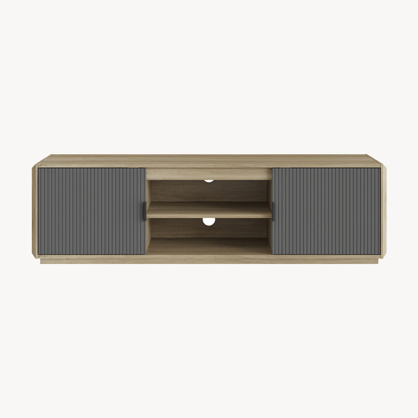 TV-bänk Trömi 150x40x43 cm Eklook/Grå [en.casa]