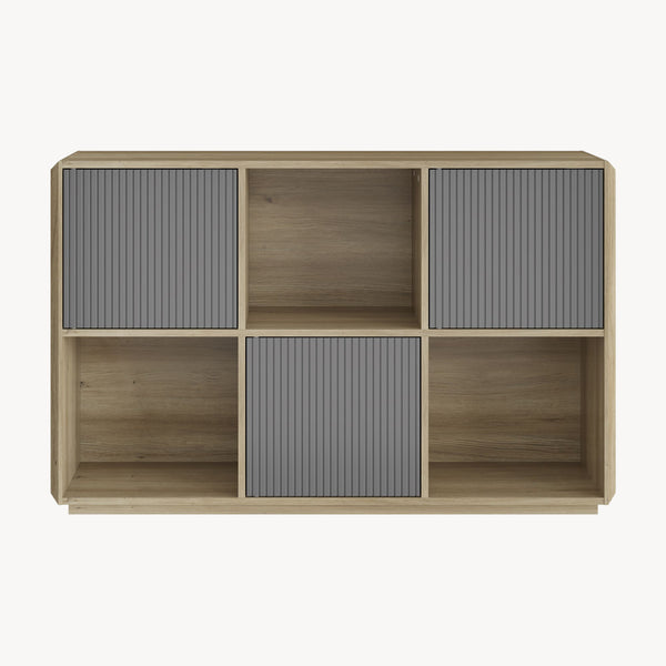 Sideboard Trömi 75x120x30 cm Eklook/Grå [en.casa]
