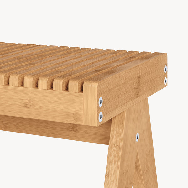 Sittbänk Lasdarvoo 120x35x45 cm Bambus Natur [en.casa]