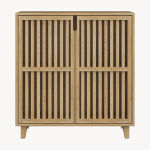 Sidobord Sirgerg 77x72x33 cm Bambus Natur [en.casa]