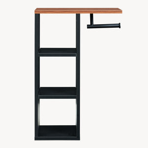 Toalettpappershållare Trond 60x40x16 cm Svart/Valnötutseende [en.casa]