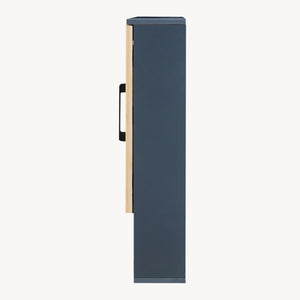 Spegelsskåp Svanes 58x56x13 cm Mörkgrå/Natur [en.casa]