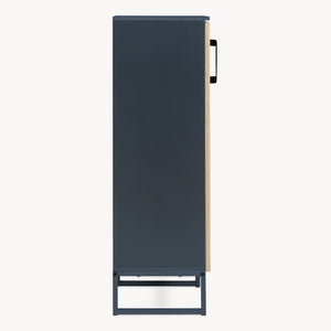 Badrumsskåp Svanes 90x30x30 cm Mörkgrå/Natur [en.casa]
