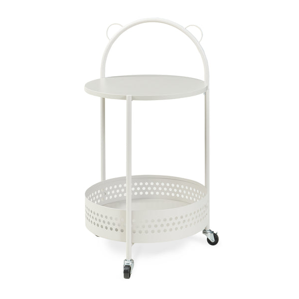 Serveringsvagn Jässaatka stål 76x40 cm grå [en.casa]