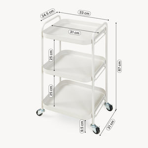 Serveringsvagn Kelevn 67x33x31 cm stål grå [en.casa]