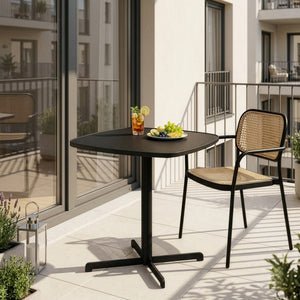 Utomhusbistrombord Foggia 75x70x70 cm stål antracitgrå [casa.pro]